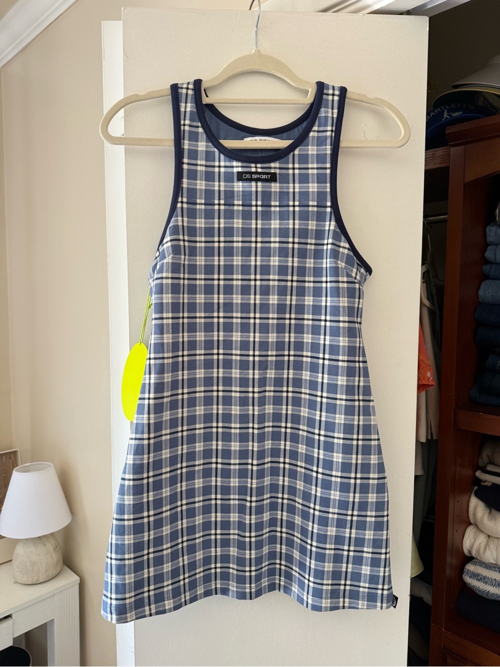 Sporty Navy Plaid Tank Dress by C9 Champion
